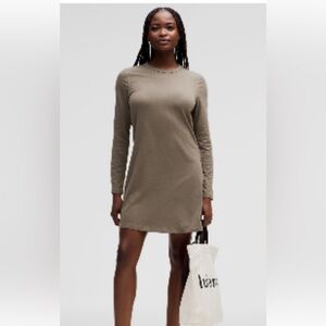 Lululemon Nomad Classic-Fit Cotton-Blend Long-Sleeve Dress